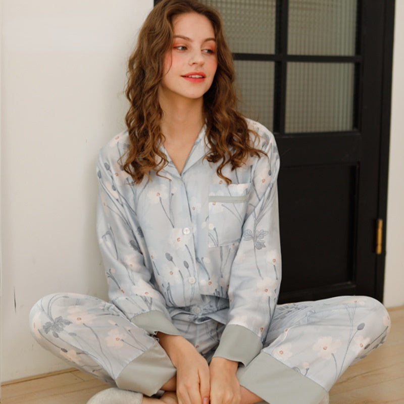 RETRO LITERARY TENCEL PRINTED PAJAMAS