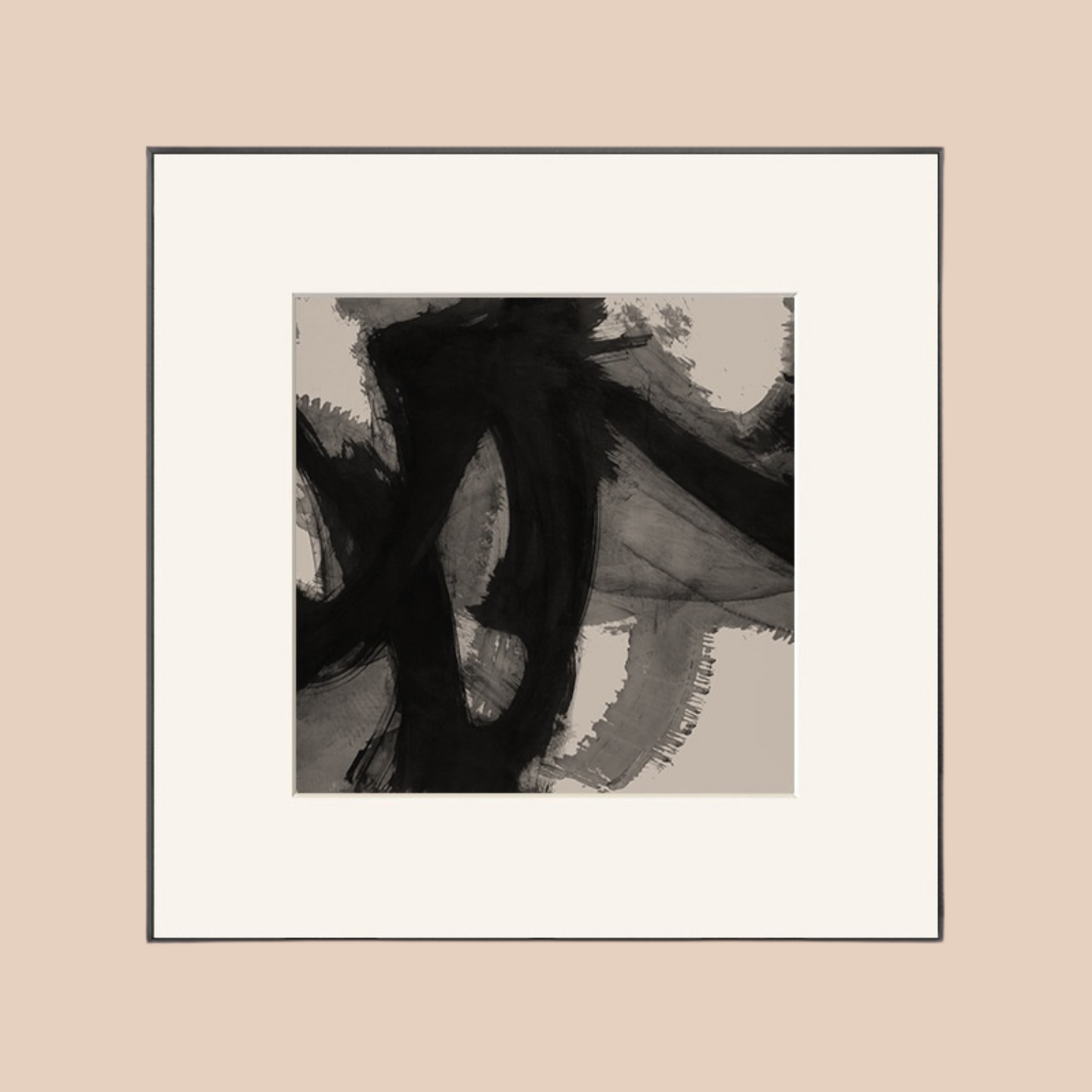 ABSTRACT INK CANVAS WALL ART