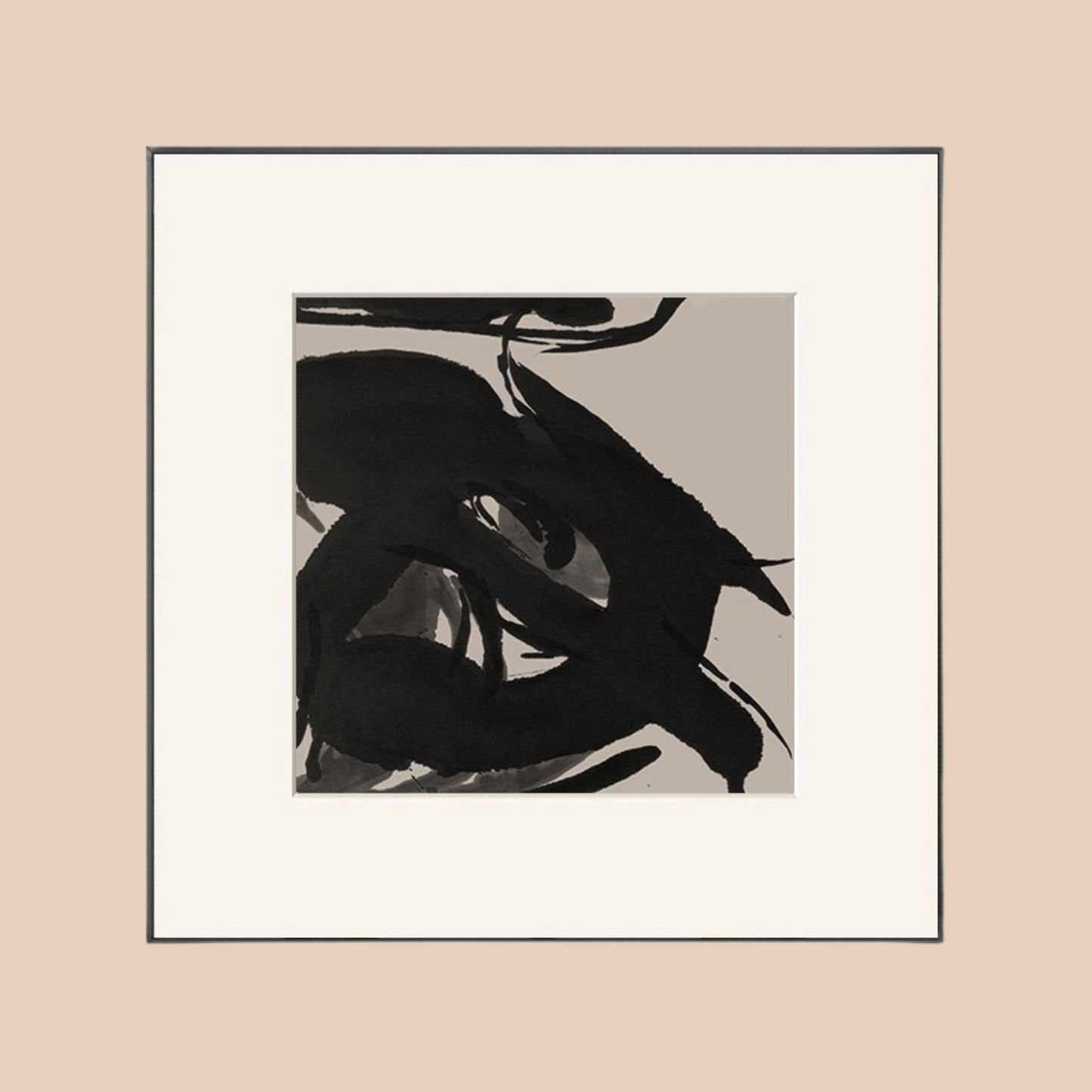 ABSTRACT INK CANVAS WALL ART