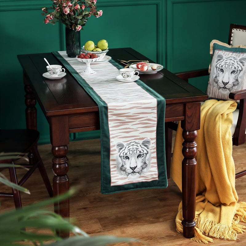 DUNXDECO | TIGER PRINT TABLECLOTH