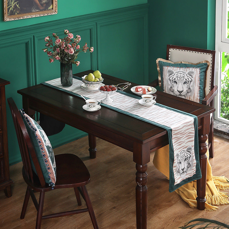 DUNXDECO | TIGER PRINT TABLECLOTH