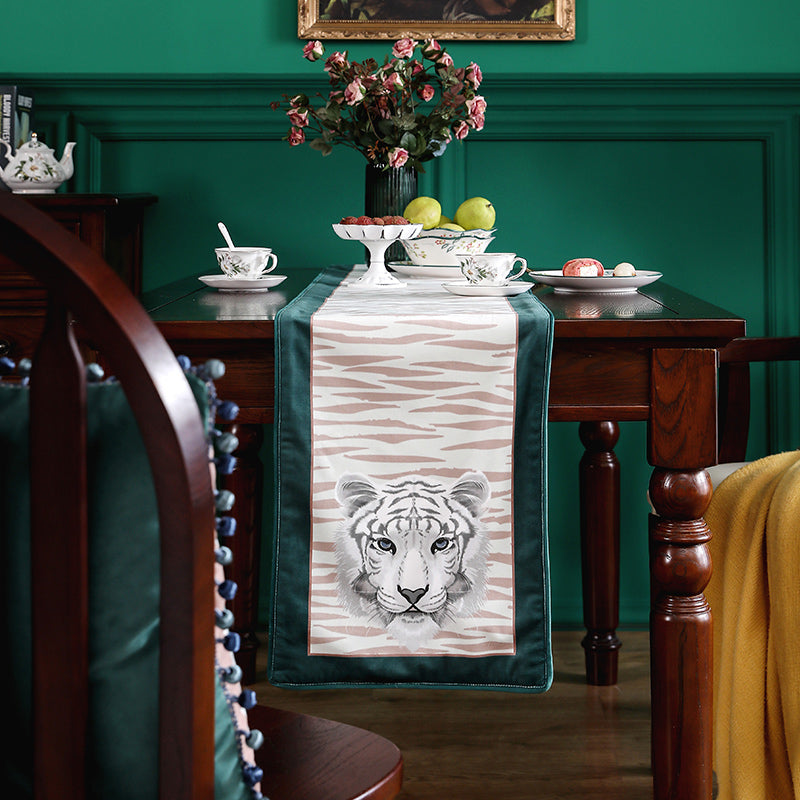 DUNXDECO | TIGER PRINT TABLECLOTH