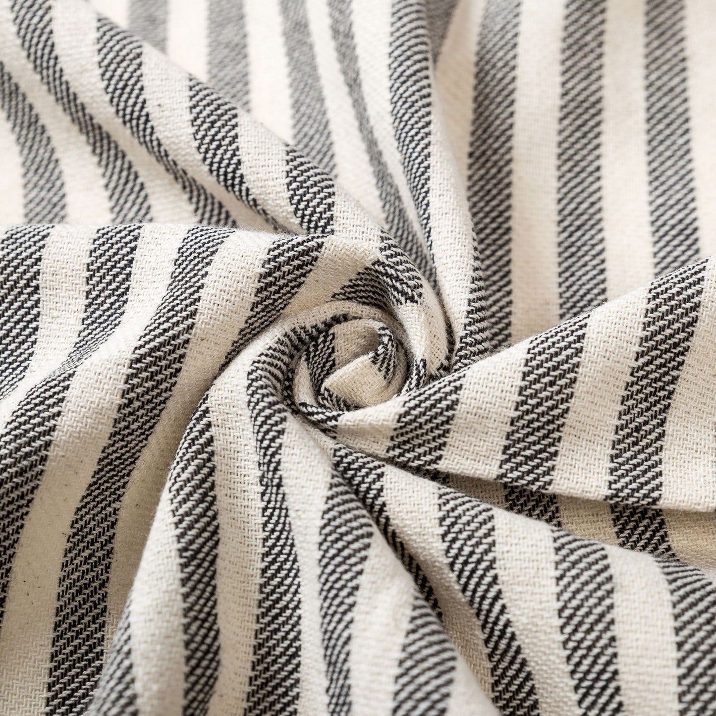 FRINGED STRIPED BEACH TOWEL