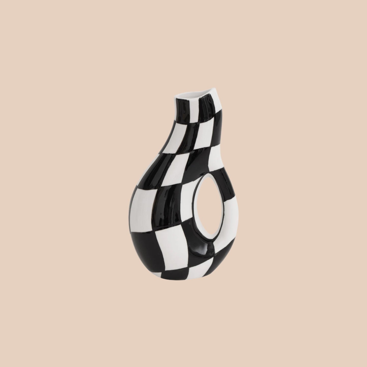 CHECKERBOARD VASE