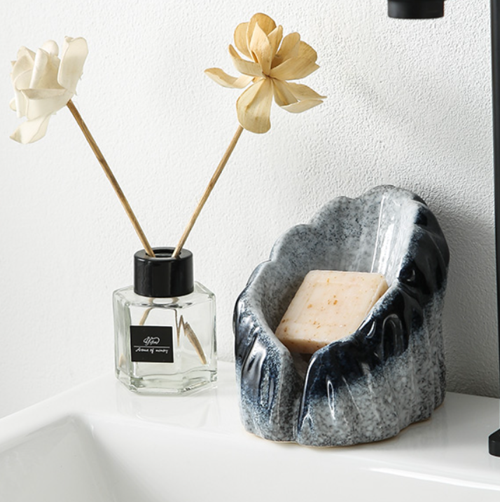 STONE CERAMIC SOAP DISH