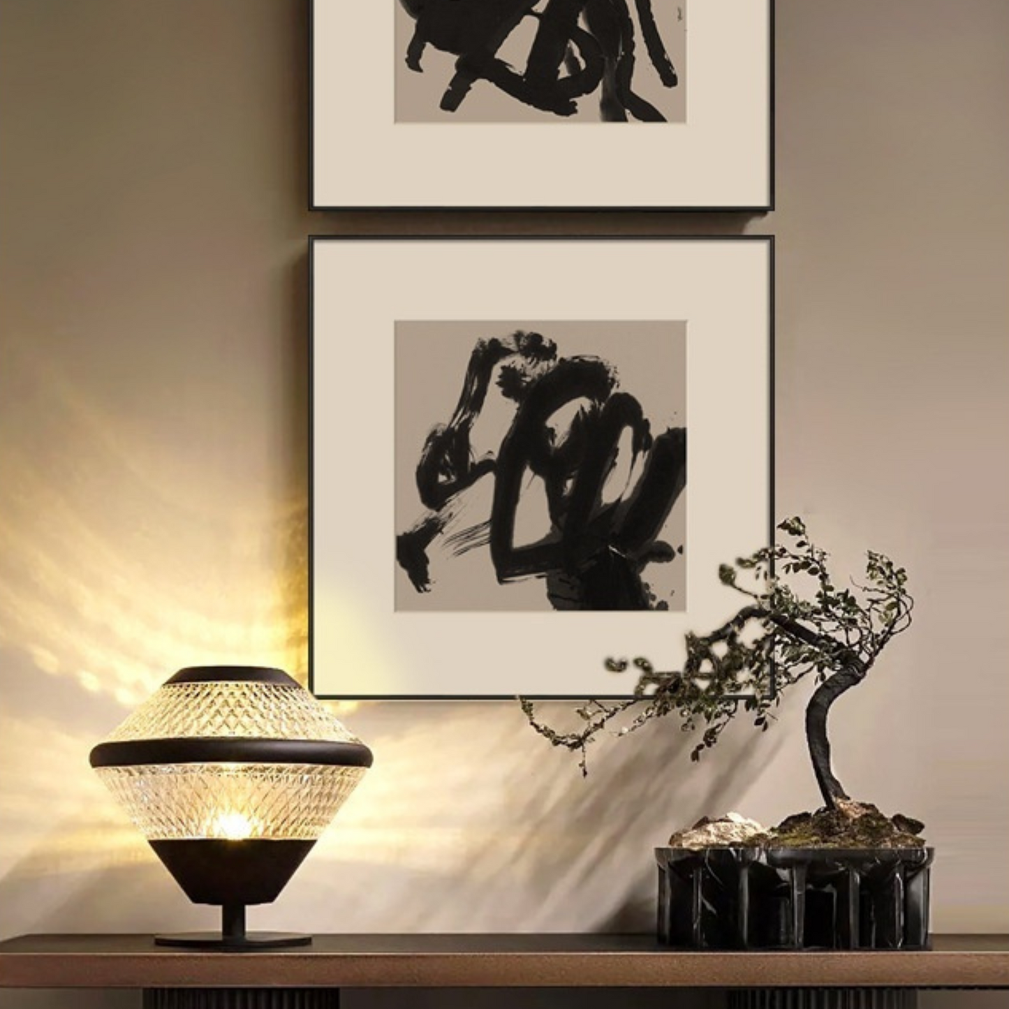 ABSTRACT INK CANVAS WALL ART