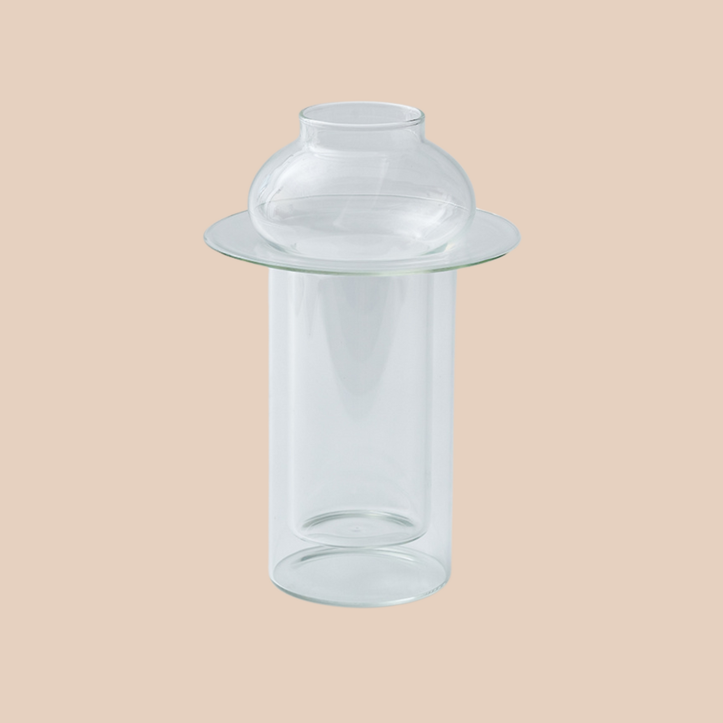DOUBLE LAYER GLASS VASE