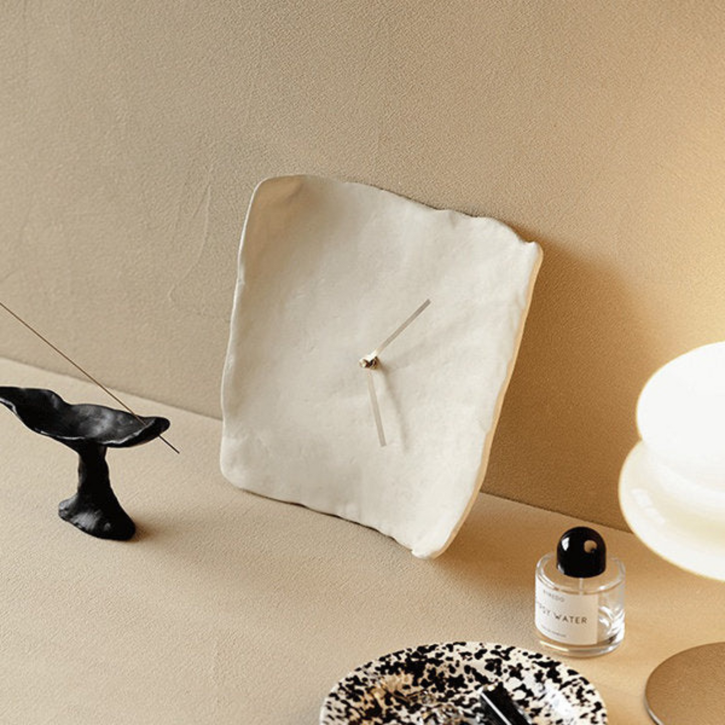 CHRONOS BEIGE | NORDIC RETRO PLEATED WALL CLOCK