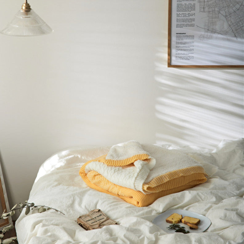 THICKENED KNIT WOOLEN BLANKET