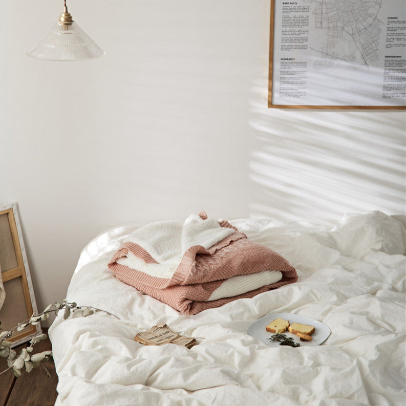 THICKENED KNIT WOOLEN BLANKET