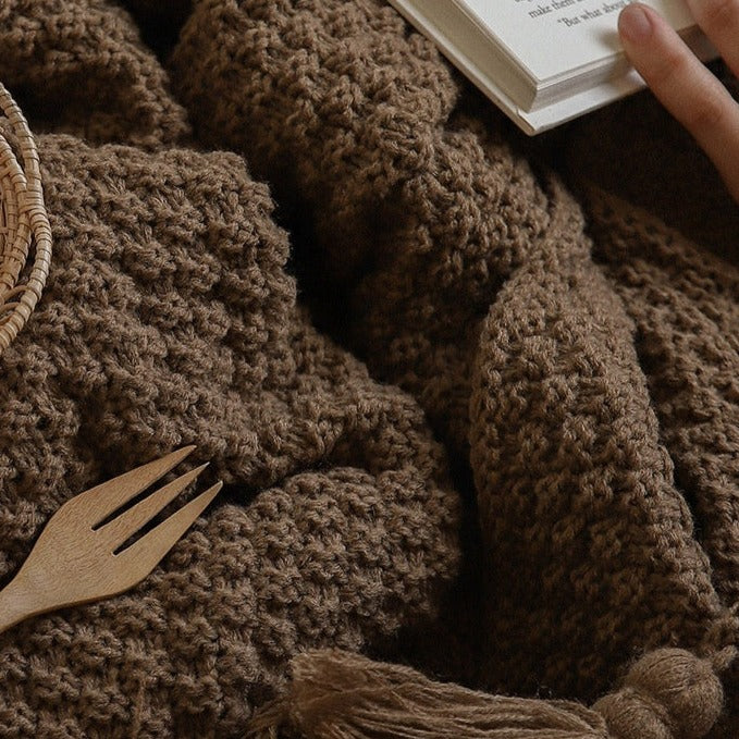 NORDIC STYLE KNITTED SOFA BLANKET
