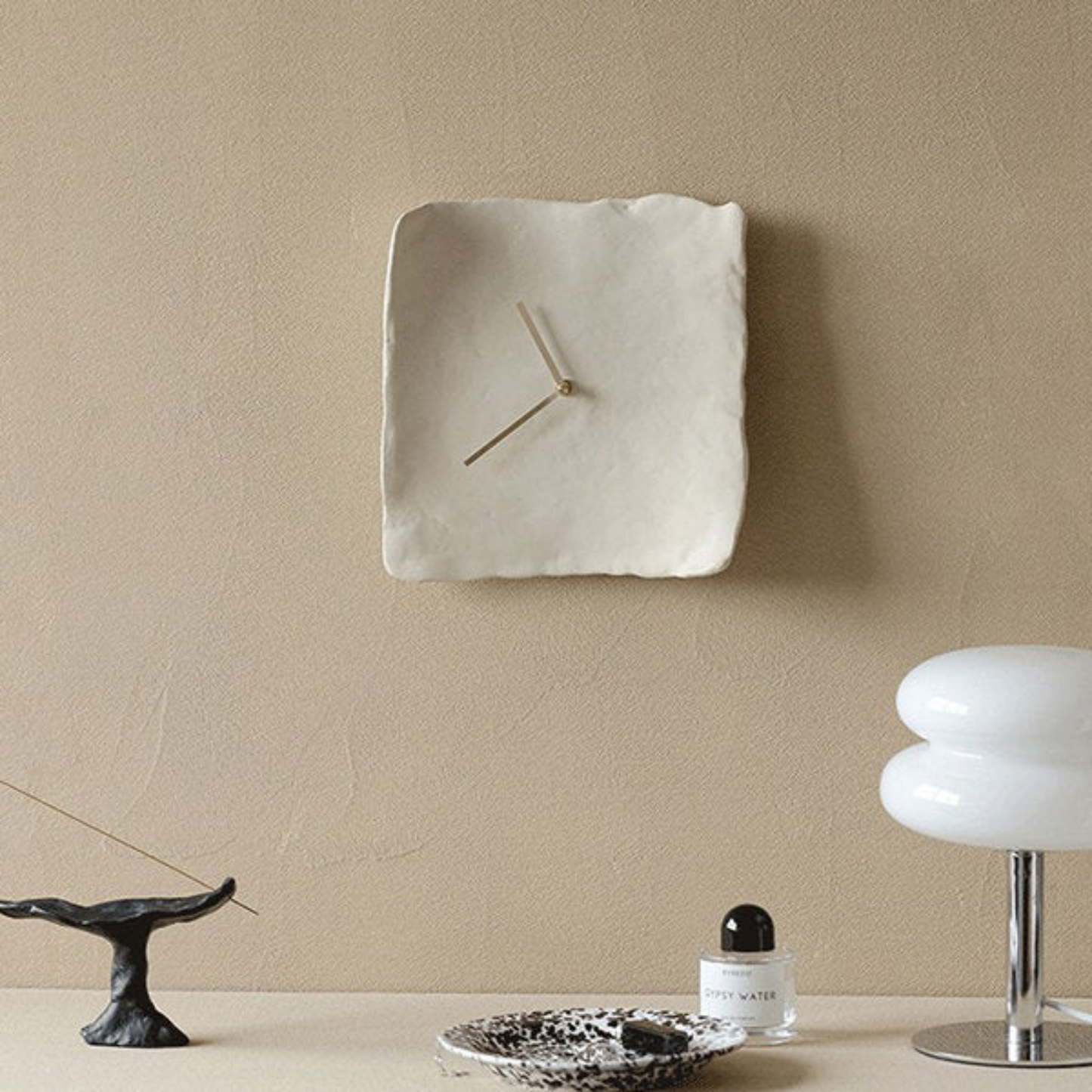 CHRONOS BEIGE | NORDIC RETRO PLEATED WALL CLOCK
