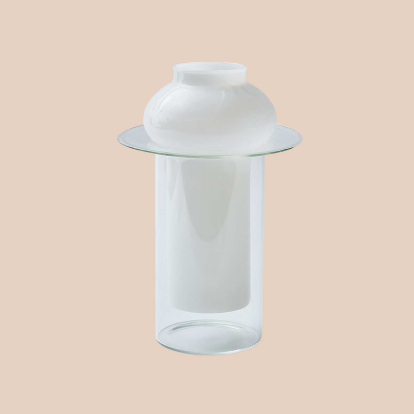 DOUBLE LAYER GLASS VASE