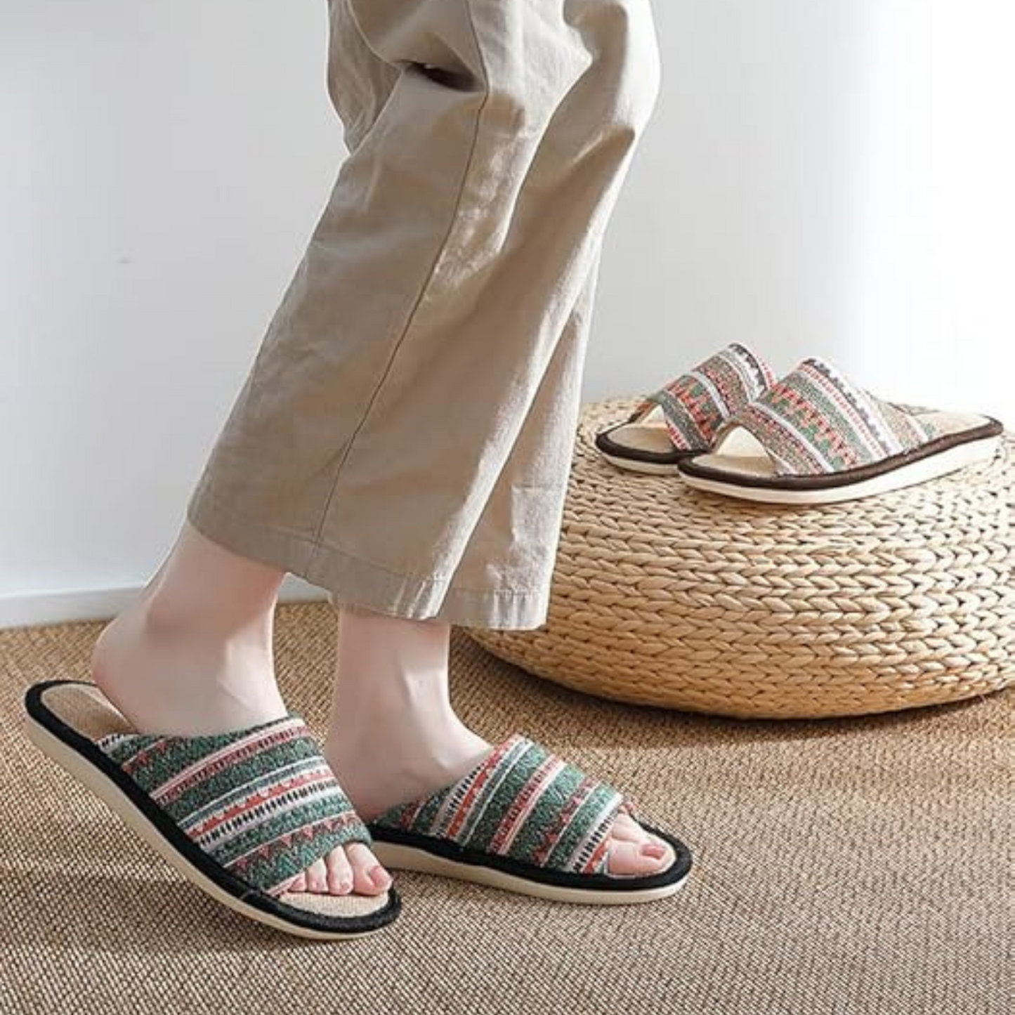 ARTISAN LINEN | TRIBAL-INSPIRED COMFORT FLIP-FLOPS