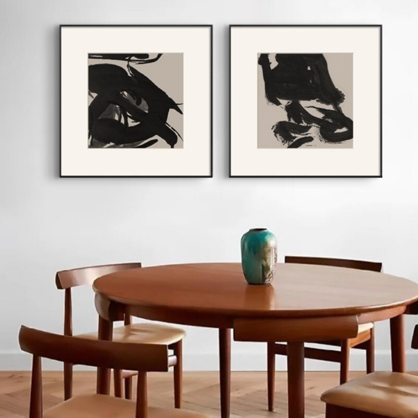 ABSTRACT INK CANVAS WALL ART