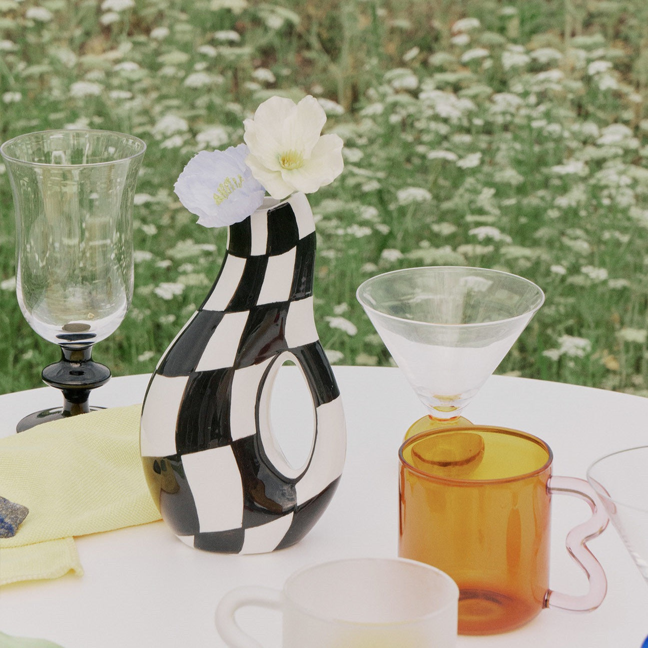 CHECKERBOARD VASE