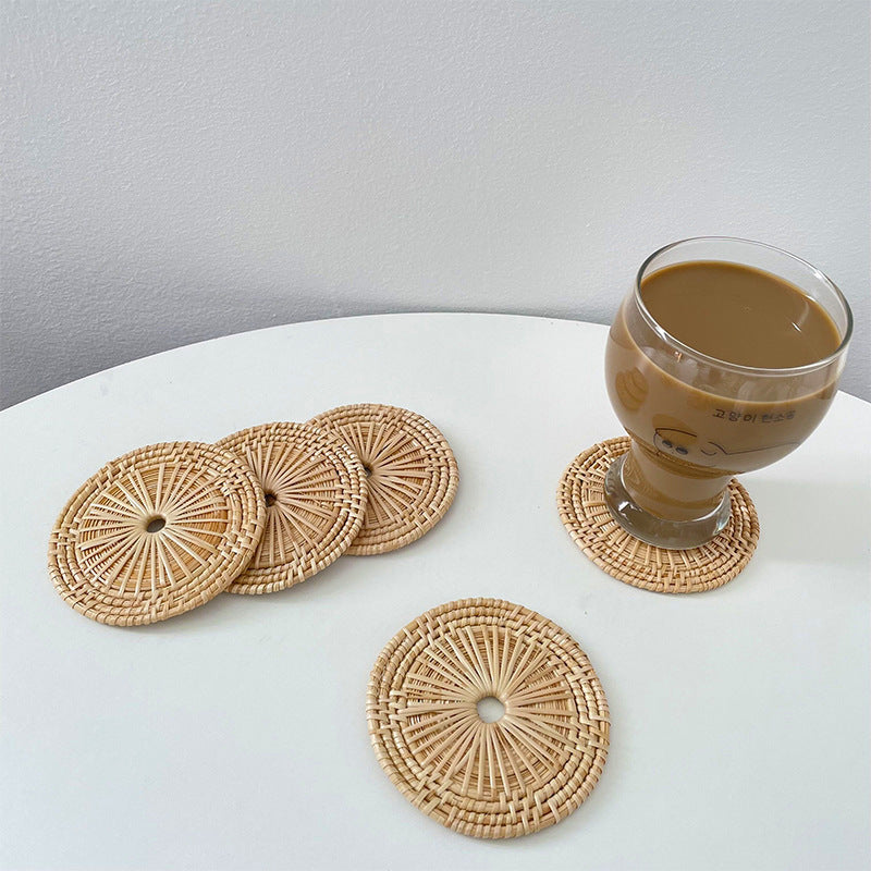 WOVEN RATTAN | CUPHOLDER