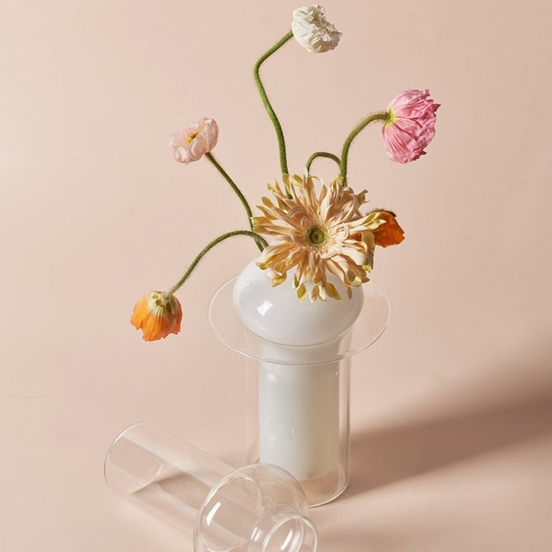 DOUBLE LAYER GLASS VASE
