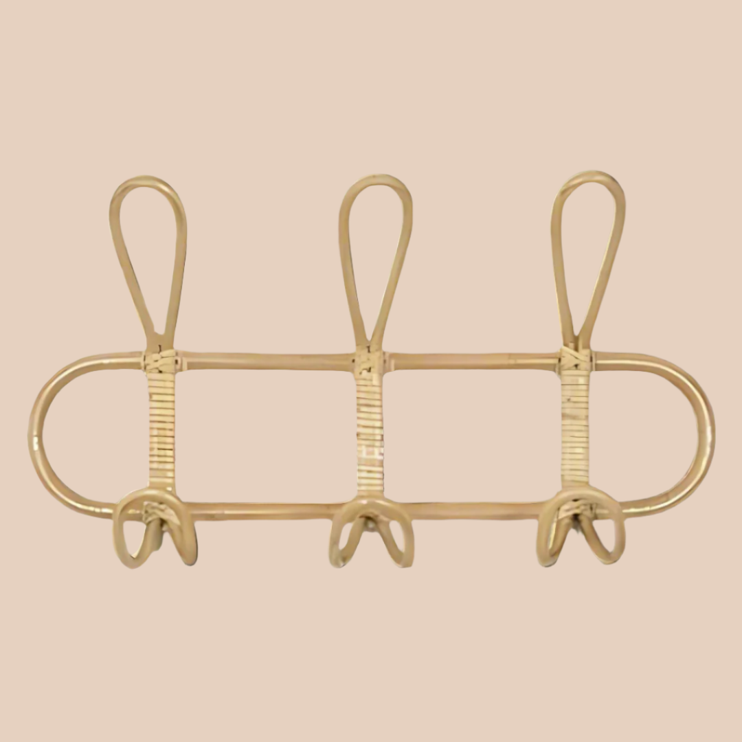 RATTAN WALL RACK