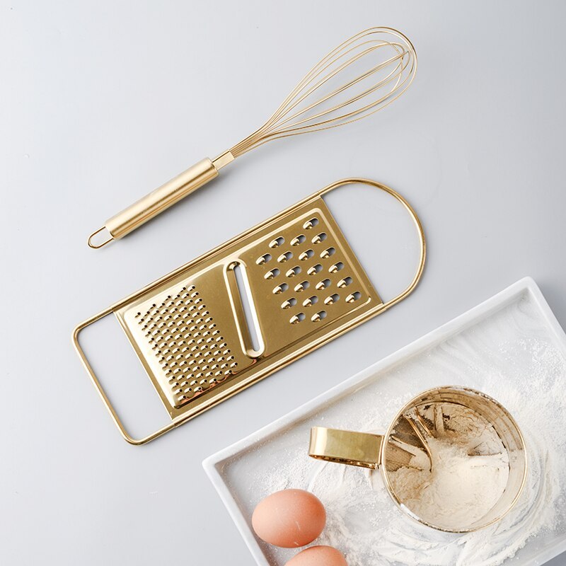 GOLDEN STAINLESS STEEL CAKE TOOLS