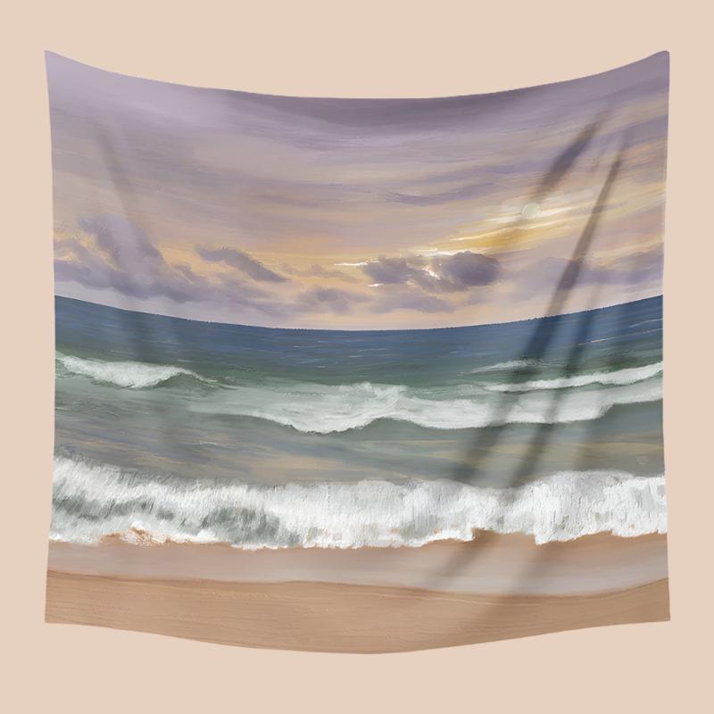 BOHO OIL PAINTING-STYLE TAPESTRY