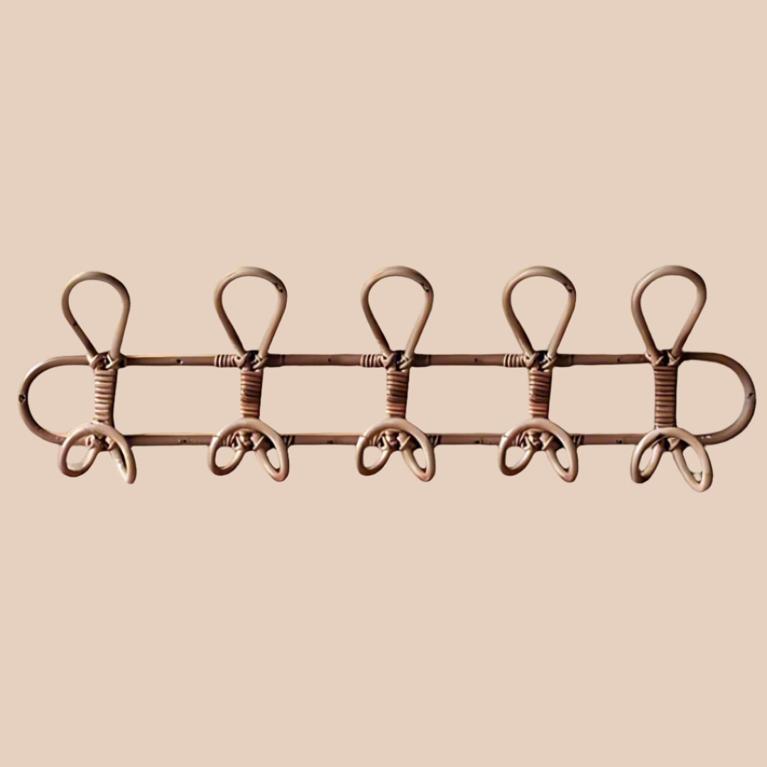 RATTAN WALL RACK