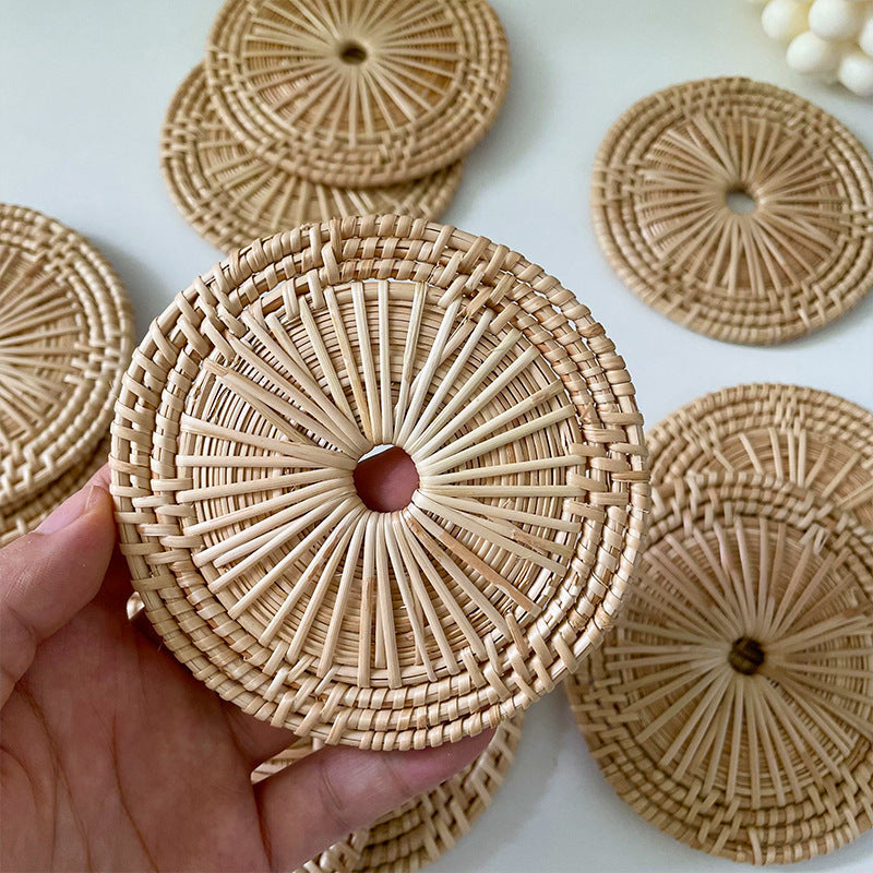 WOVEN RATTAN | CUPHOLDER