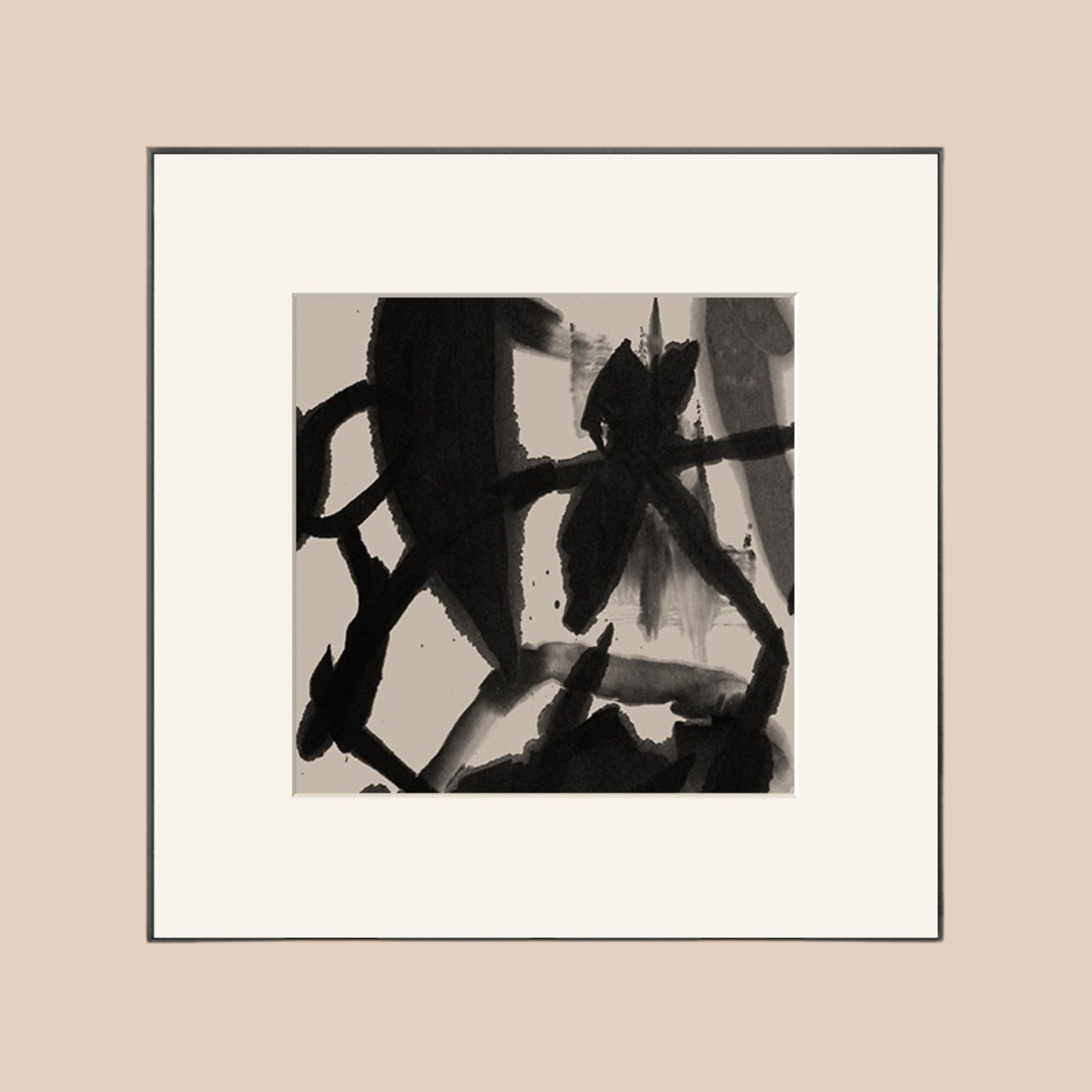 ABSTRACT INK CANVAS WALL ART