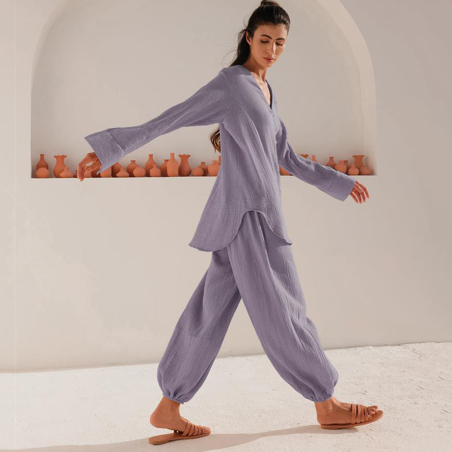 SERENE COTTON COMFORT | COMFORTABLE LONG SLEEVE HOMEWEAR