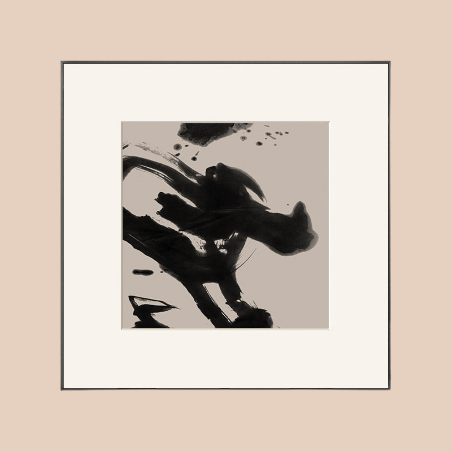ABSTRACT INK CANVAS WALL ART