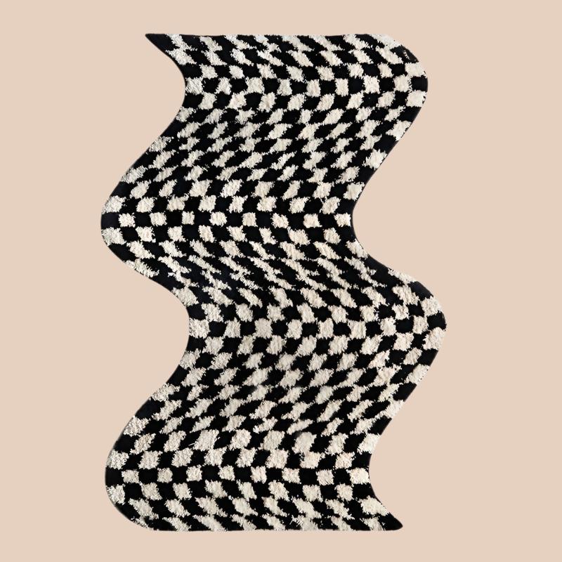 CHECKERBOARD TUFTED ANTI-SLIP RUG