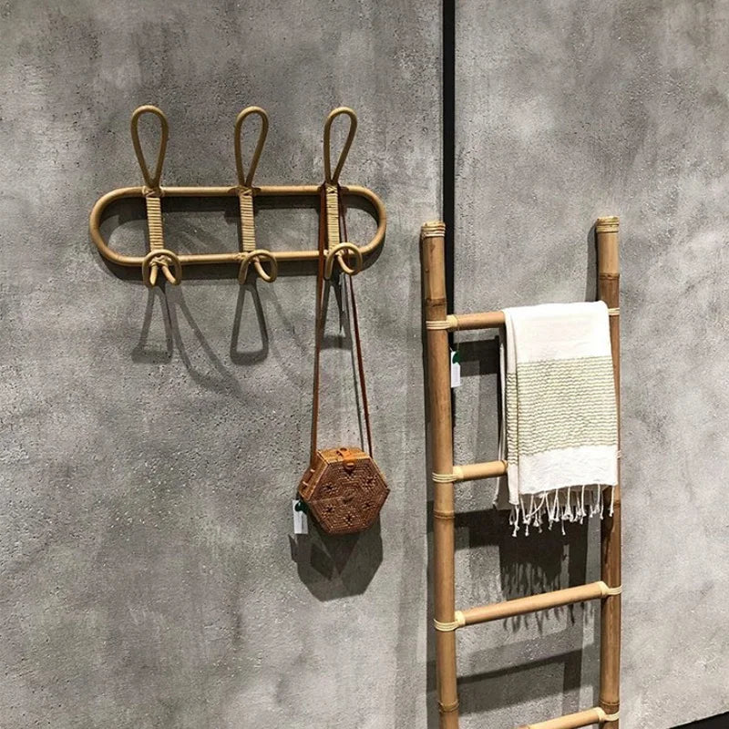 RATTAN WALL RACK