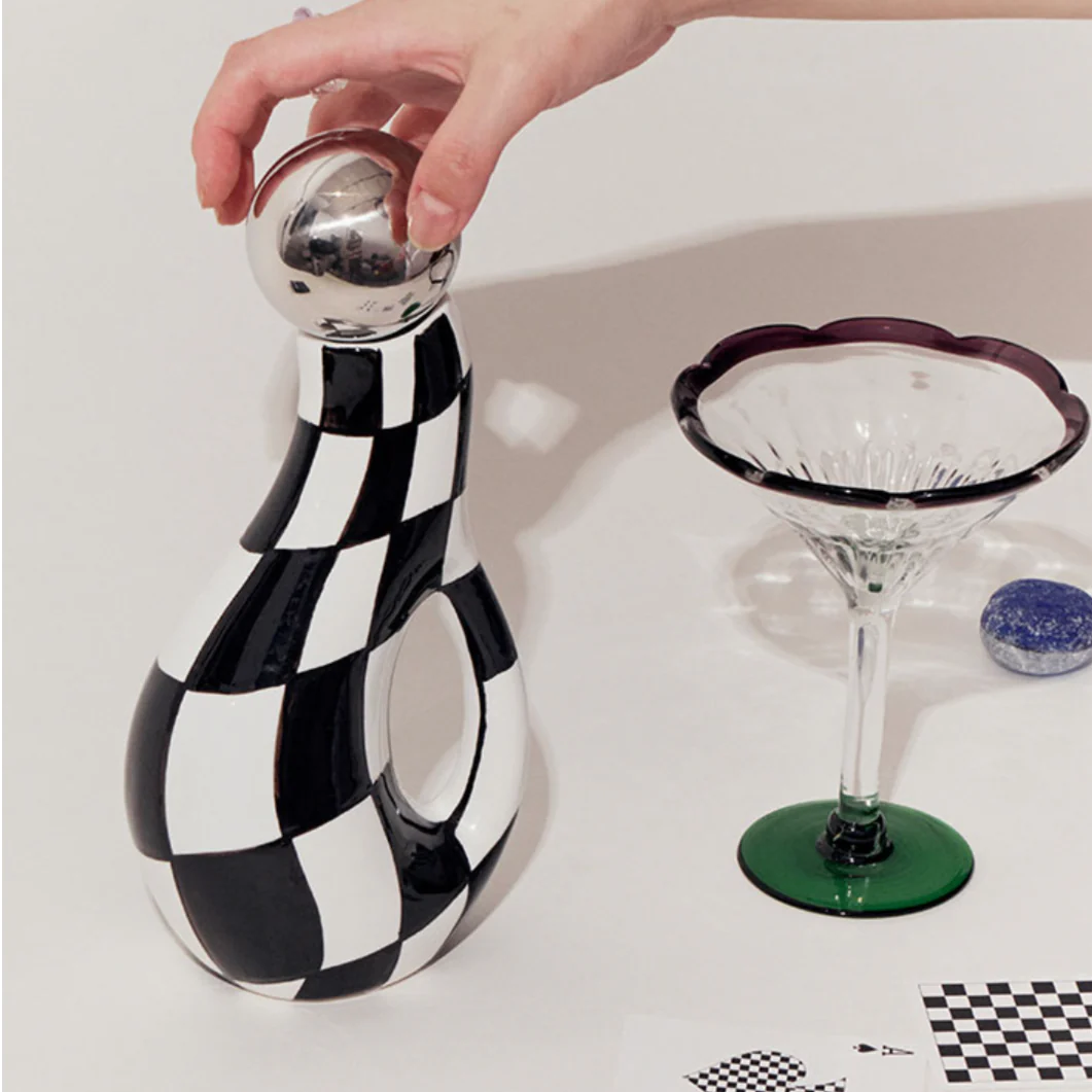 CHECKERBOARD VASE