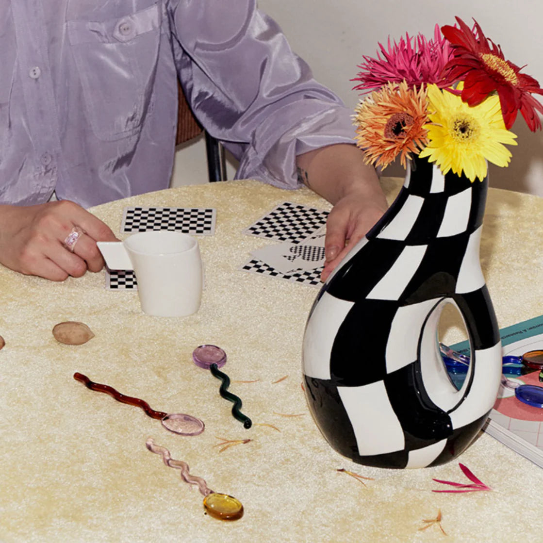 CHECKERBOARD VASE