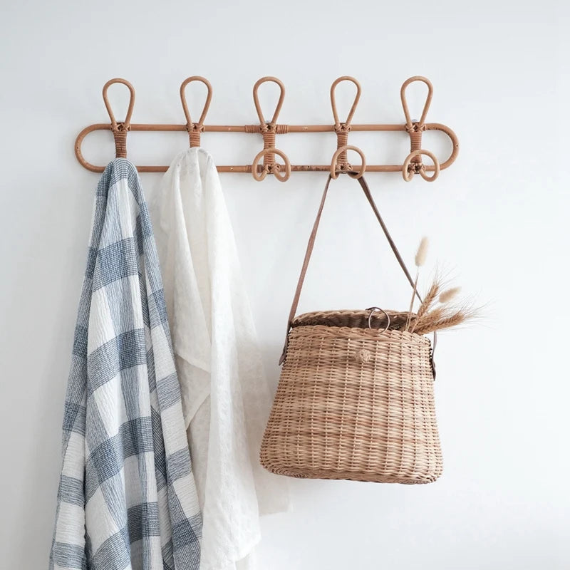 RATTAN WALL RACK