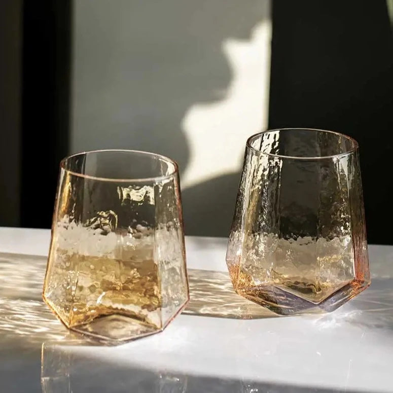 AMBER HAMMERED GLASS COLLECTION
