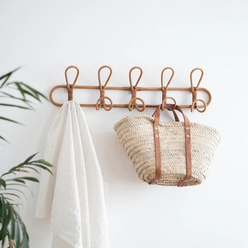 RATTAN WALL RACK