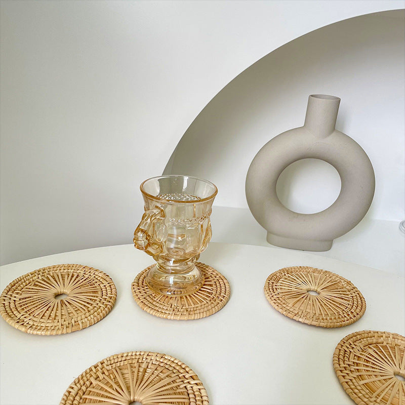 WOVEN RATTAN | CUPHOLDER