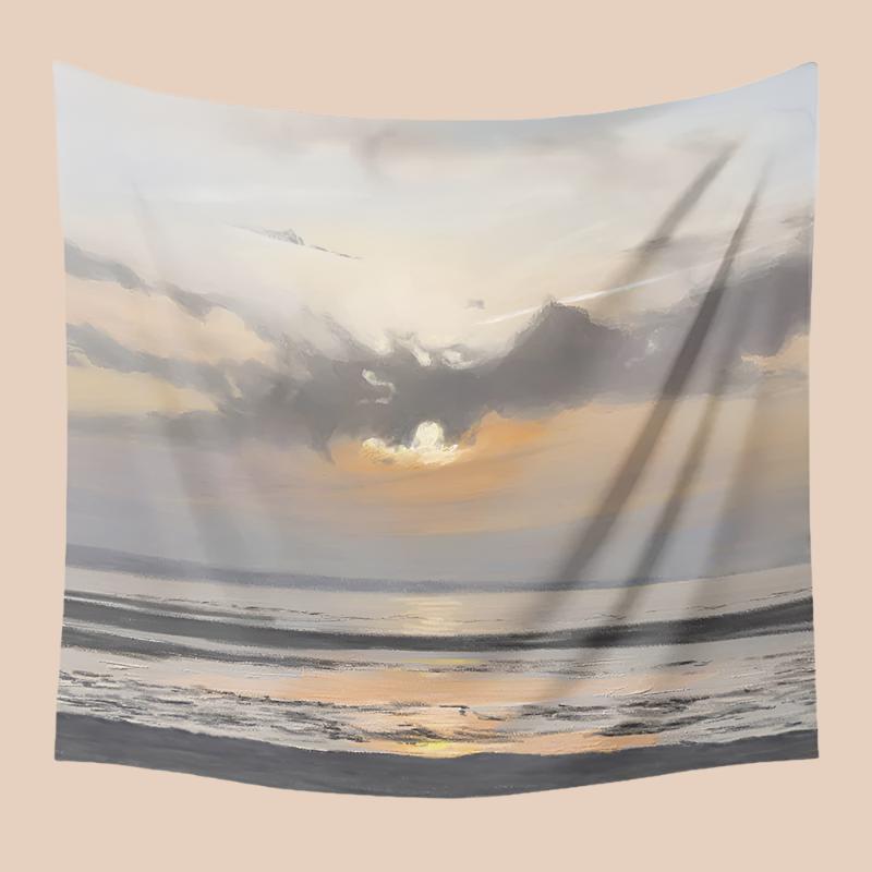 BOHO OIL PAINTING-STYLE TAPESTRY
