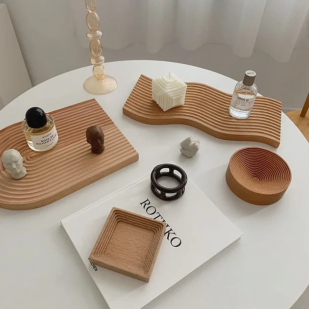 GEO-WOODEN ART TRAY