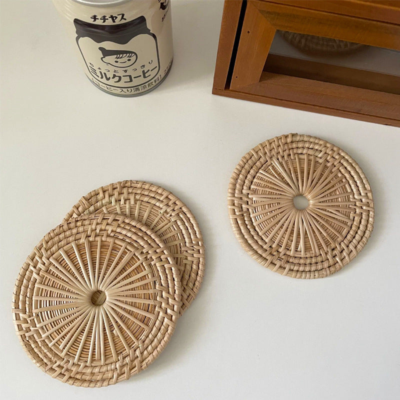 WOVEN RATTAN | CUPHOLDER