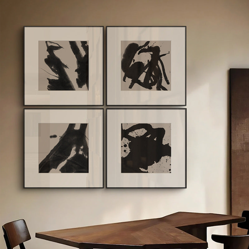 ABSTRACT INK CANVAS WALL ART