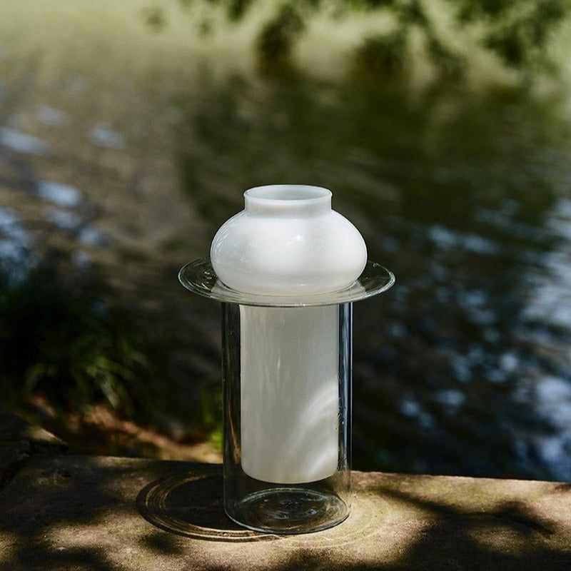 DOUBLE LAYER GLASS VASE