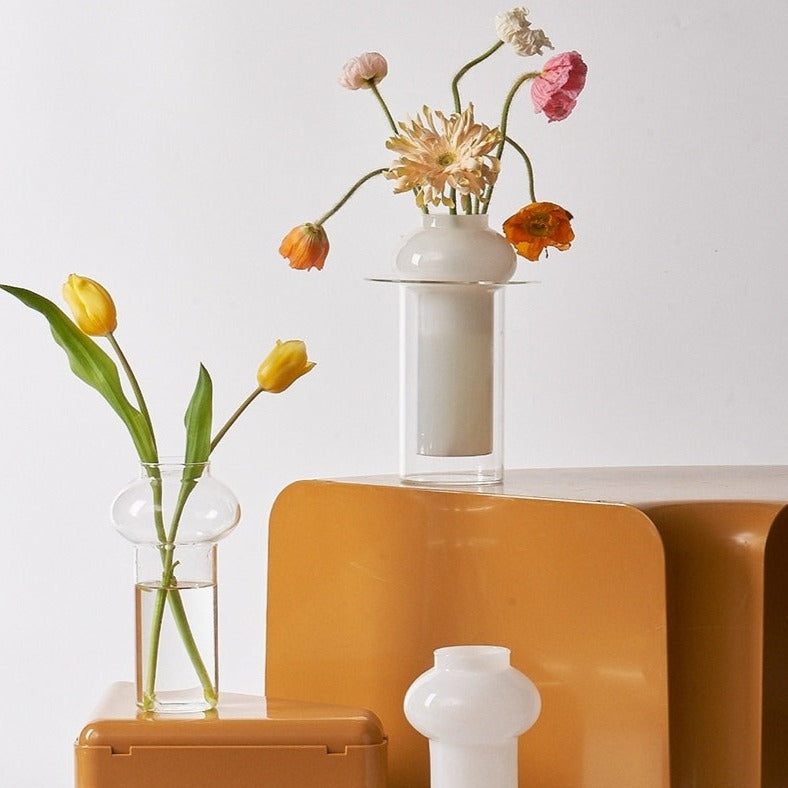 DOUBLE LAYER GLASS VASE