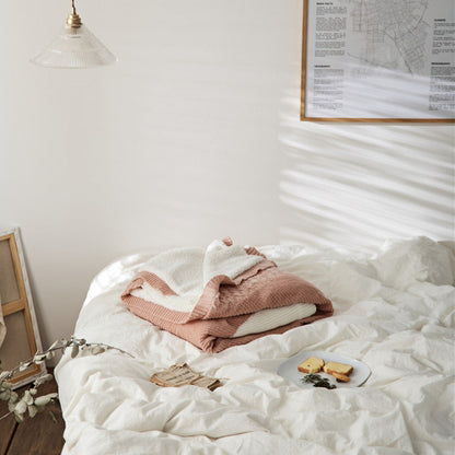 THICKENED KNIT WOOLEN BLANKET