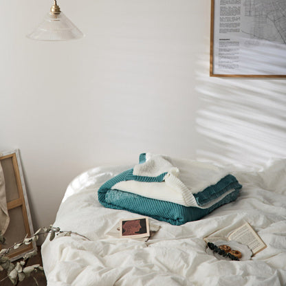THICKENED KNIT WOOLEN BLANKET