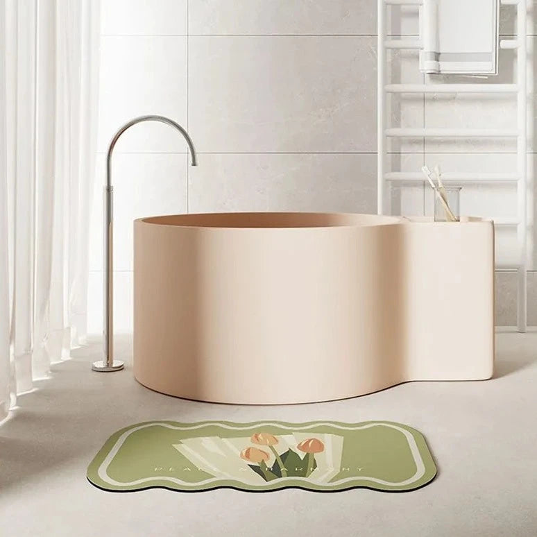 FLOWER PATTERN | ANTI-SKID DIATOM BATHROOM MAT
