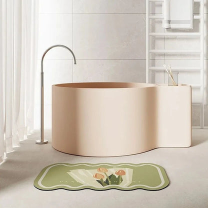 FLOWER PATTERN | ANTI-SKID DIATOM BATHROOM MAT