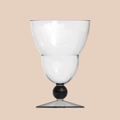 VINTAGE STAINED WINE GLASS