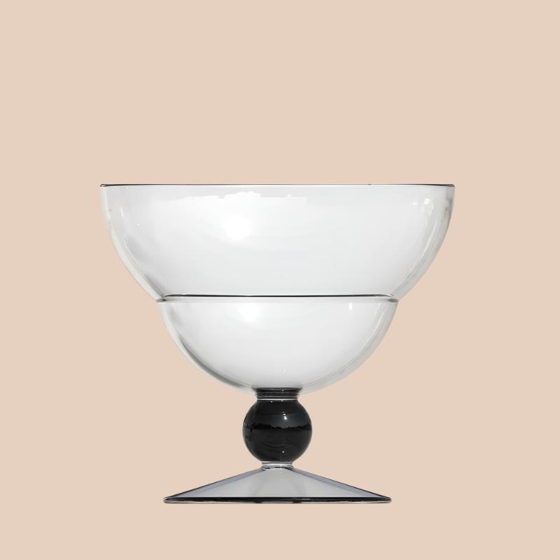 VINTAGE STAINED WINE GLASS